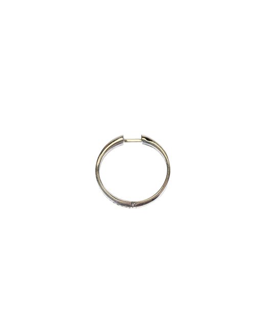 Emanuele Bicocchi Metallic Dotted Hoop Earring for men