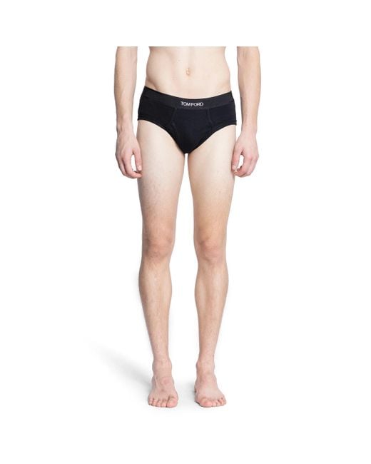 Tom Ford Blue Cotton Stretch Jersey Briefs for men