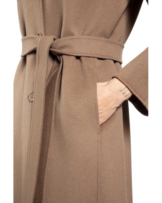 Max Mara Natural Flared Wool Coat