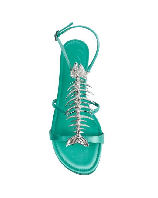 Giuseppe Zanotti Blue X Antonioli Slim 2.0 Flat Sandals
