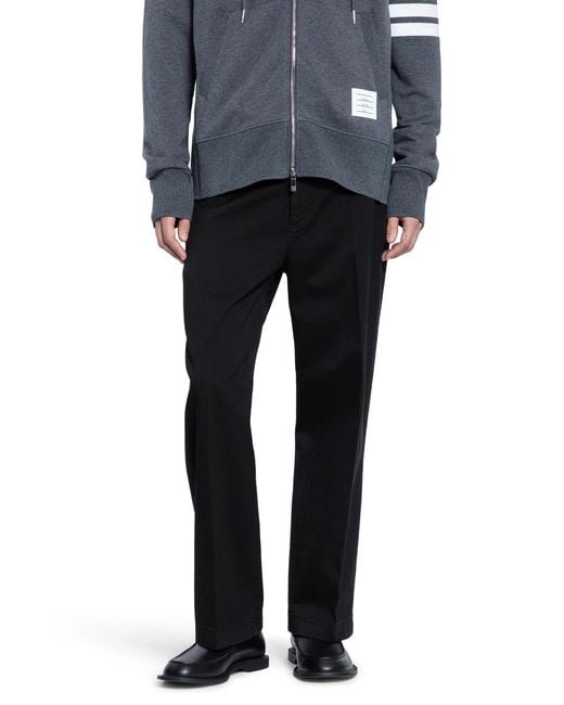 Thom Browne Blue Garment Dyed Chinos for men