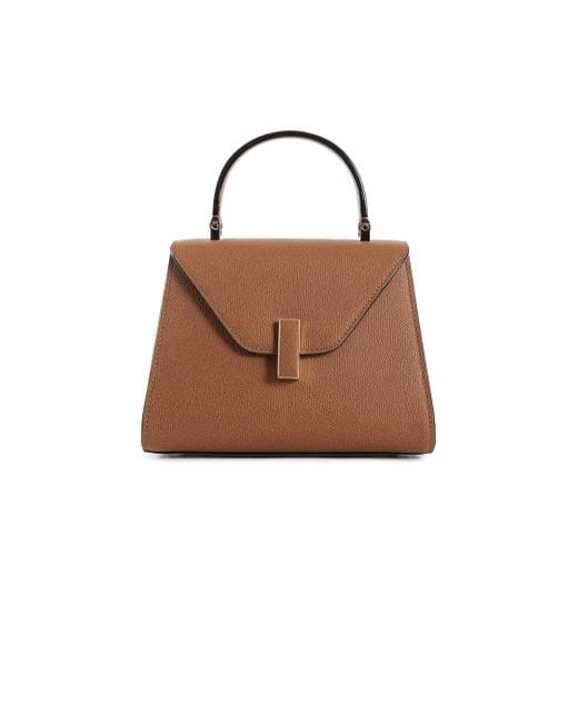 Valextra Brown Iside Top Handle Mini Bag