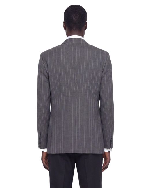 Valentino Gray Single-Breasted Blazer for men