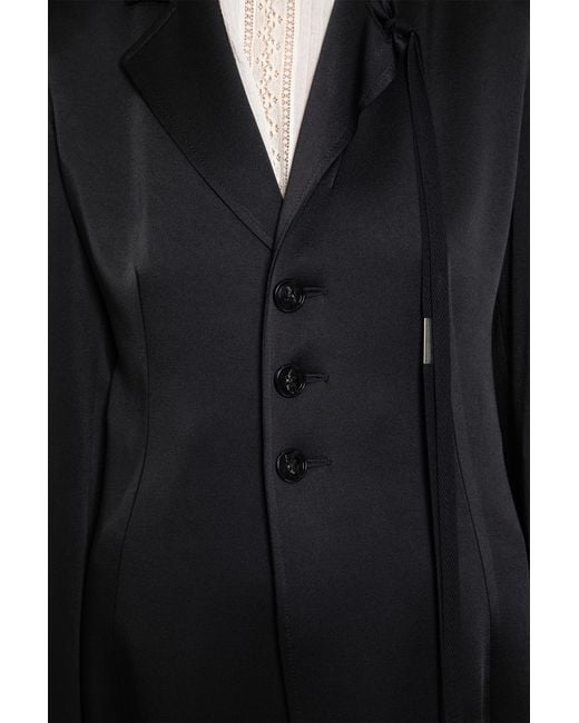 Ann Demeulemeester Black Abke X-Long Open Front Coat