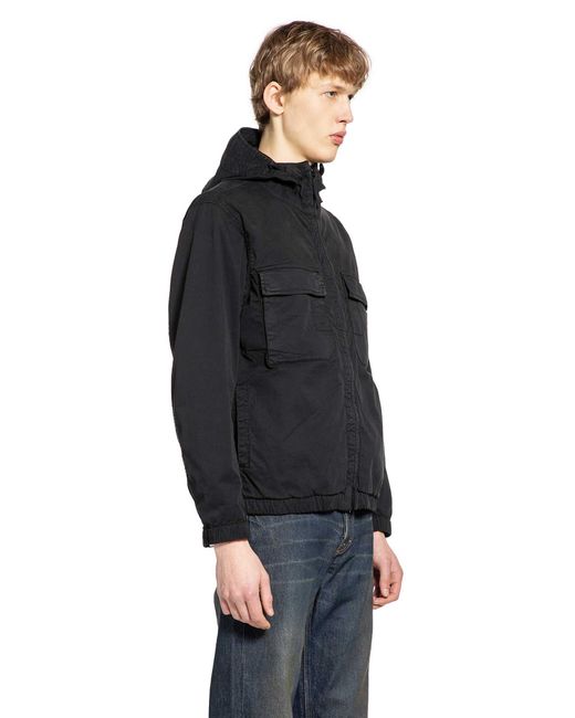 Stone Island Black 4100077 Windbreaker for men