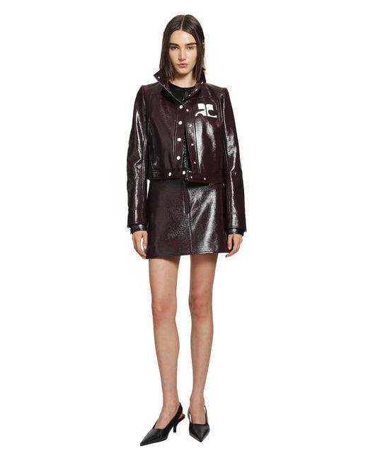 Courreges Brown Vinyle Reedition Jacket