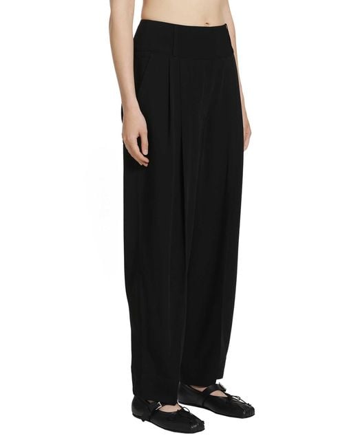 Totême Black Draped Balloon Trousers
