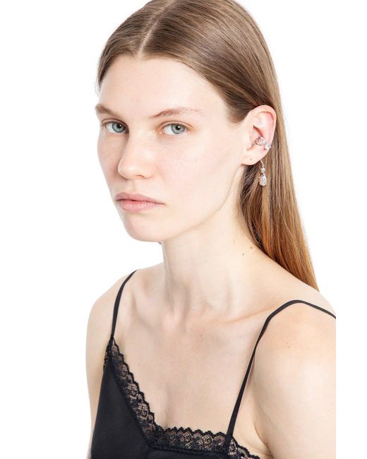 ALAN CROCETTI White Clear Drip Ear Cuff (Left)