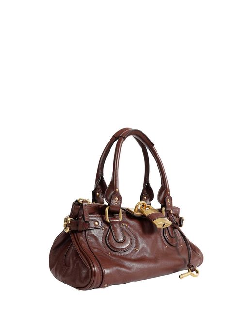 Chloé Brown Grained Leather Paddington Bag