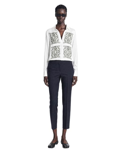 Max Mara Blue Pegno Trousers