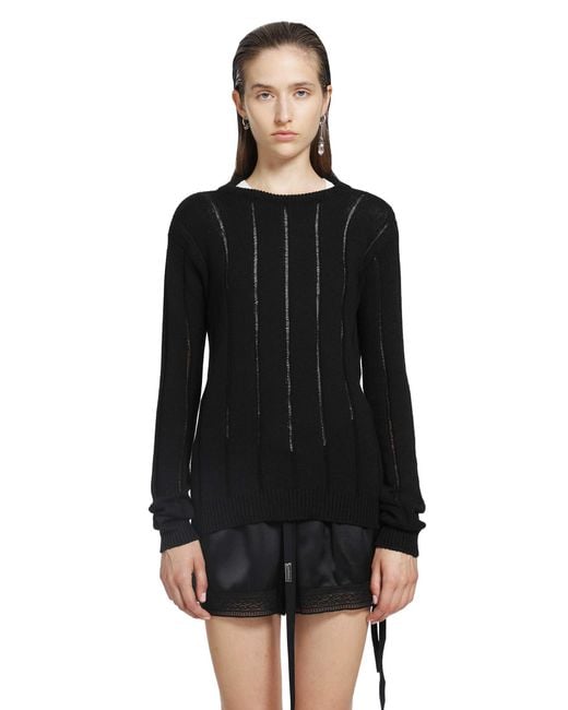 Ann Demeulemeester Black Nese Open Back Sweater