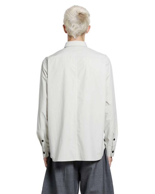 Sacai Gray Cotton Typewriter Shirt for men