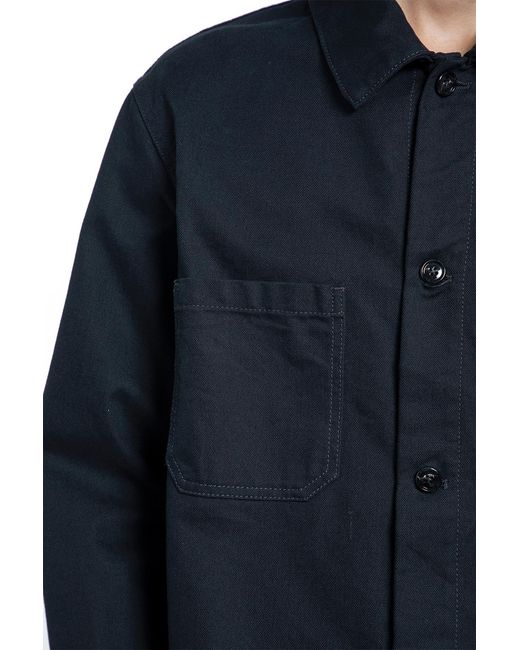 Ann Demeulemeester Blue Juel Boxy Overshirt for men