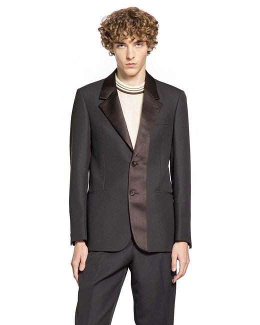 Fendi Black Crepe Blazer for men