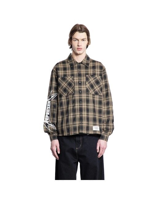 Represent Gray Metallica Collaboration Check Shirt for men