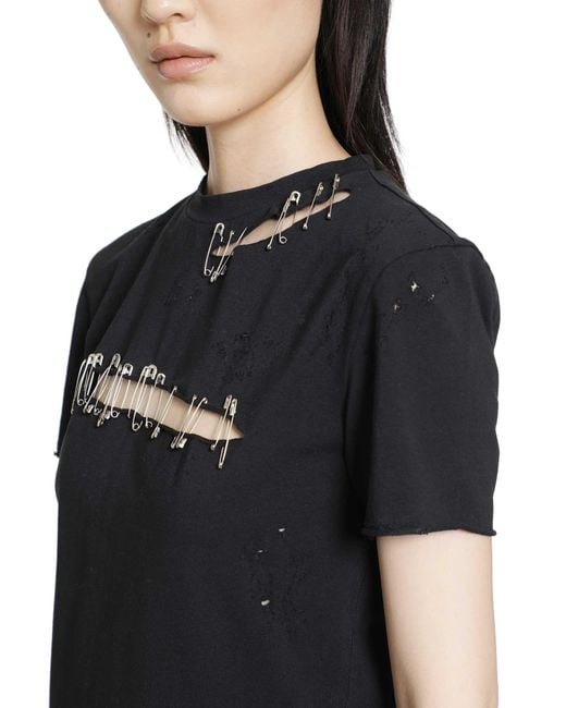 Dilara Findikoglu Black Safety Pin T-Shirt