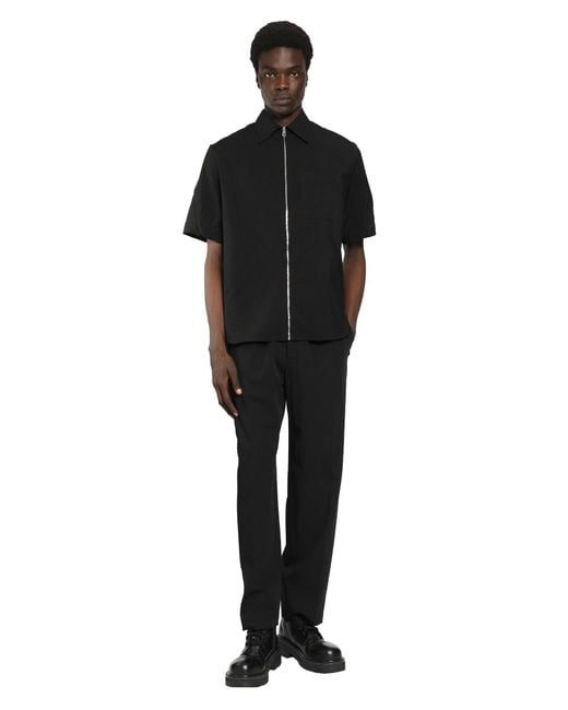 Givenchy Black Couture Seam Zip-Up Shirt for men