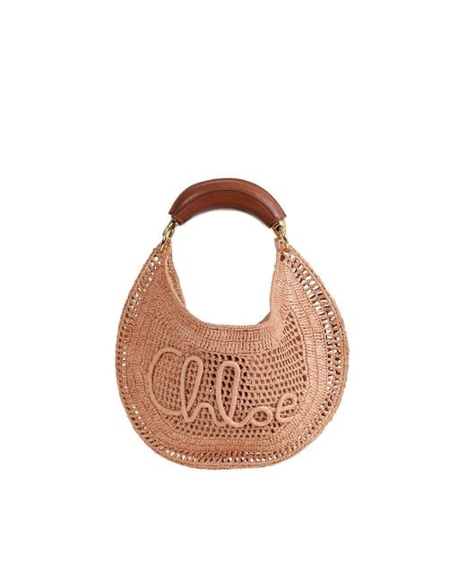 Chloé Brown Summer Banana Hobo Bag