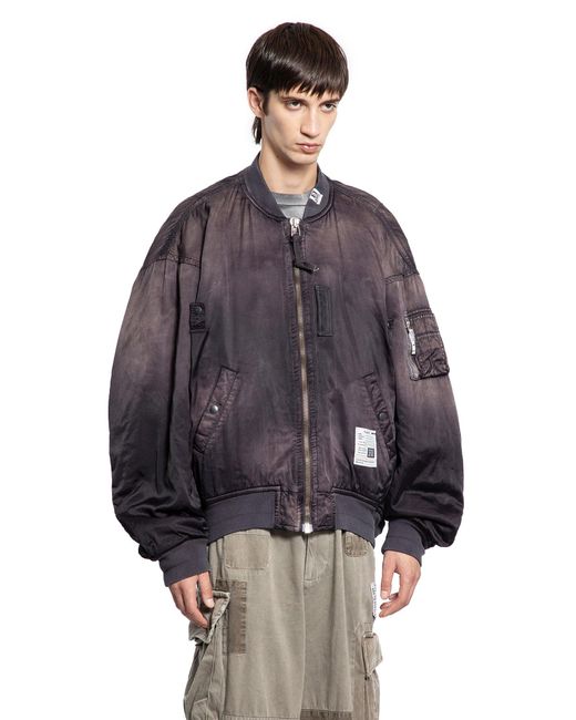 Maison Mihara Yasuhiro Blue Aged Flight Bomber for men
