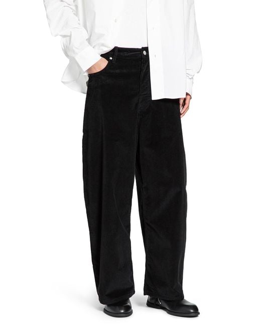 Studio Nicholson Black Pantaloni Paolo Courdury for men
