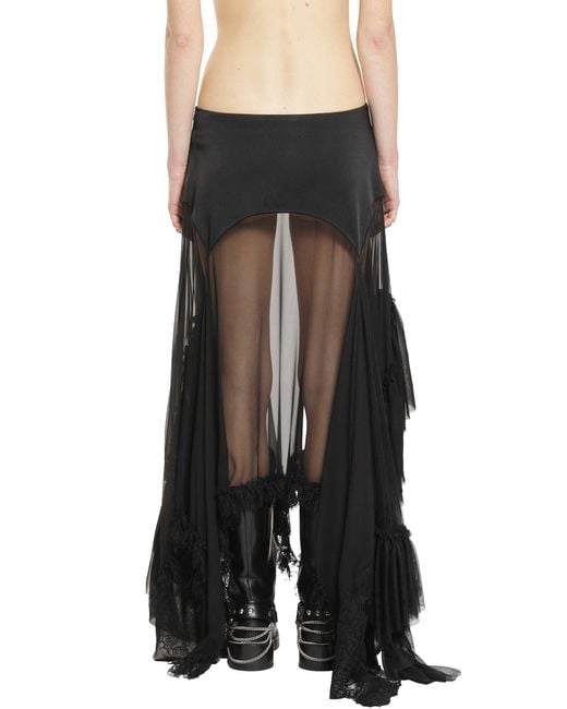 Ann Demeulemeester Black Aina Midi Skirt