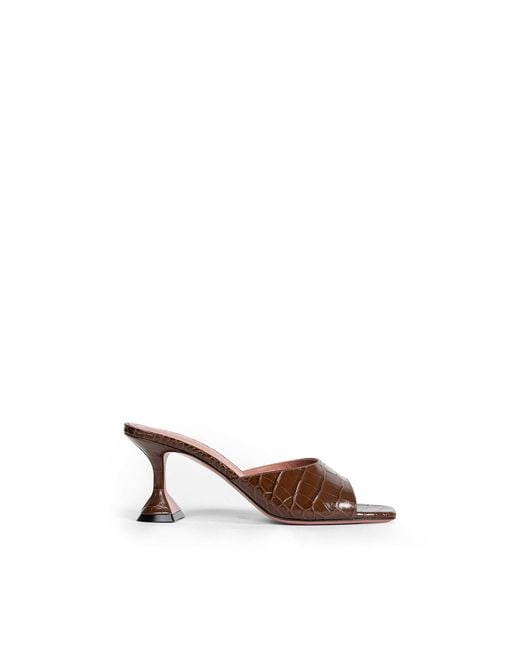 AMINA MUADDI Brown Lupita Slipper 70 Sandals
