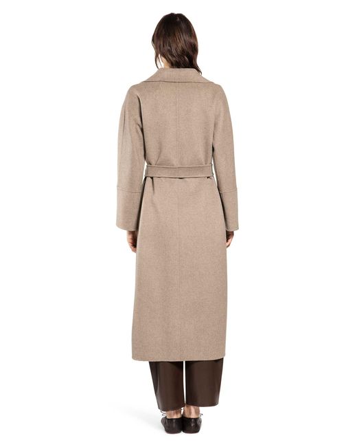Max Mara Natural Wool Wrap Coat