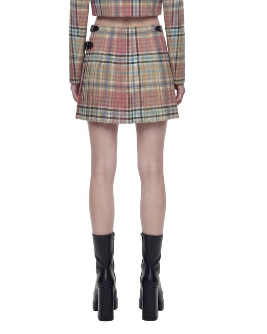 Vivienne Westwood Multicolor Heather Check Mini Kilt