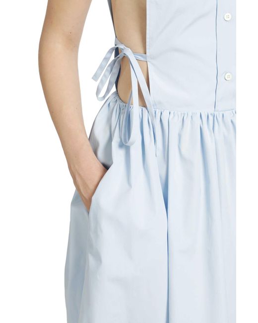 Miu Miu Blue Poplin Mini Dress