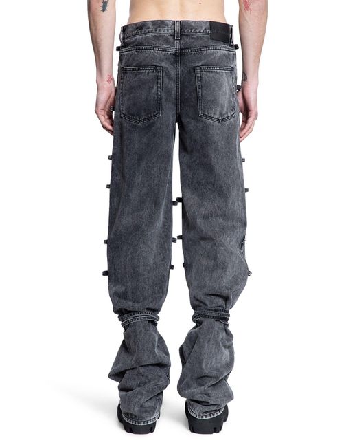 McQueen Black Tied Jeans for men