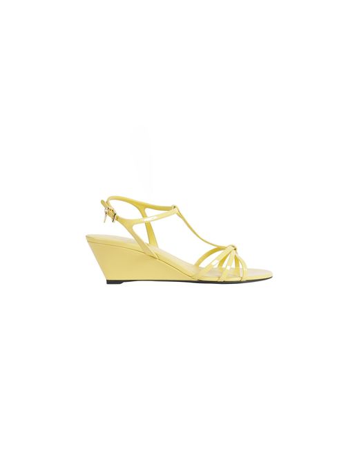 Prada Metallic Patent Leather Sandals