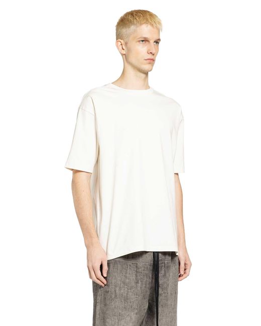 Thom Krom White Printed Cotton Jersey T-Shirt for men