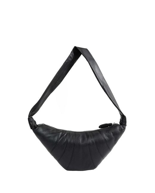 Lemaire Black Medium Croissant Bag for men