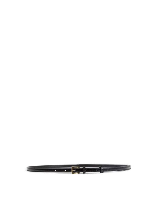 Prada White Slim Leather Belt