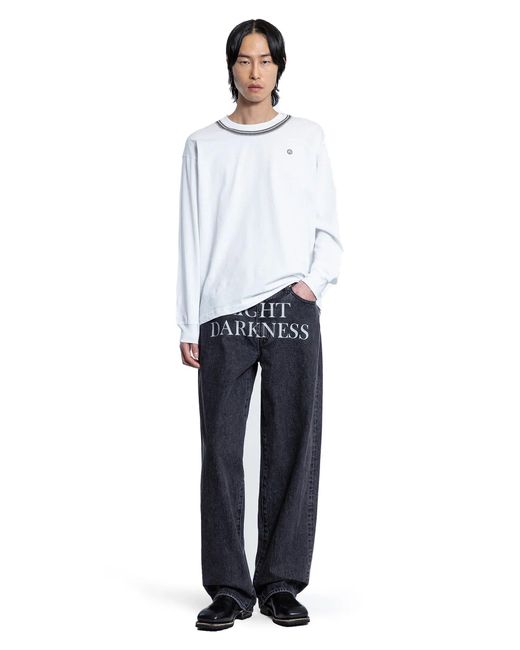 Undercover White Levi's Collaboration Cotton Jersey Long Sleeve Tee for men