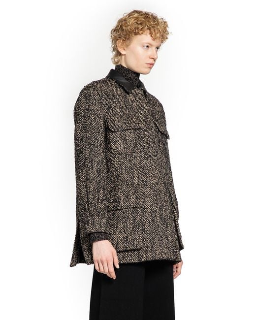 Max Mara Brown Angio Wool Tweed Safari Jacket