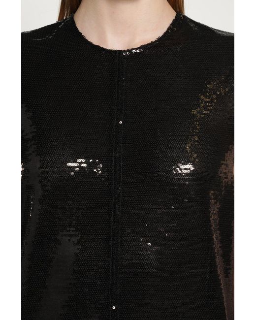Courreges Black Circle Edged Sequins Long Dress