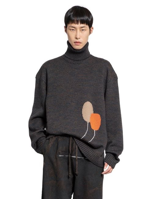 JORDANLUCA Black Ballon Jumper for men