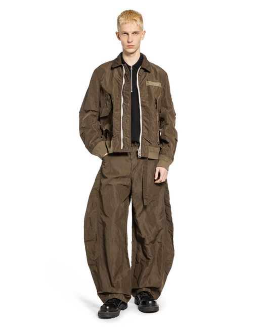 Sacai Treated Nylon Twill Pants in Brown for Men | Lyst