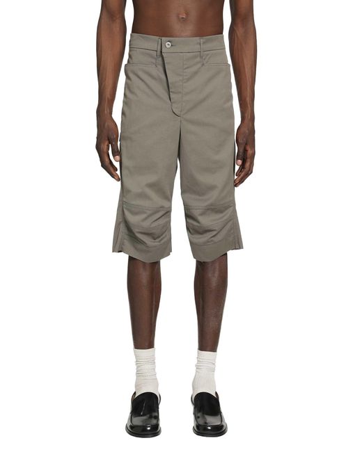 BRYAN JIMENE`Z Gray Cut Off Shorts for men