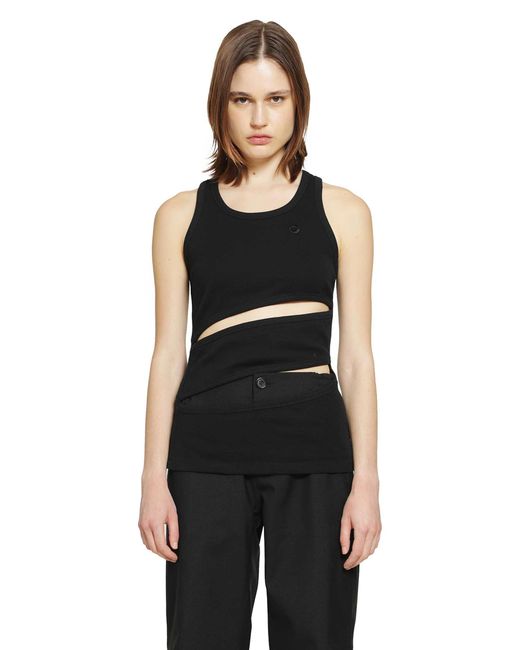 Coperni Black Spiral Tank Top