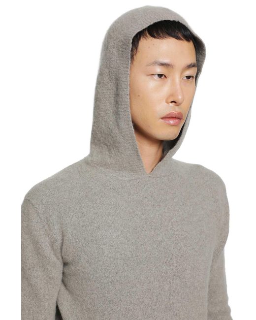 Rick Owens Gray Tower Hooded Pulll for men