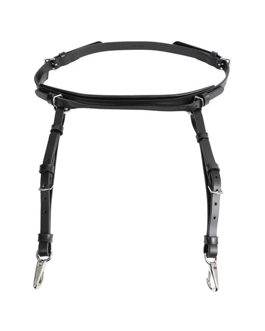 Simone Rocha Black Double Loop Tassel Bridle Belt for men