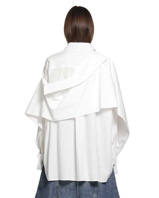 The Attico White Cotton Poplin Shirt