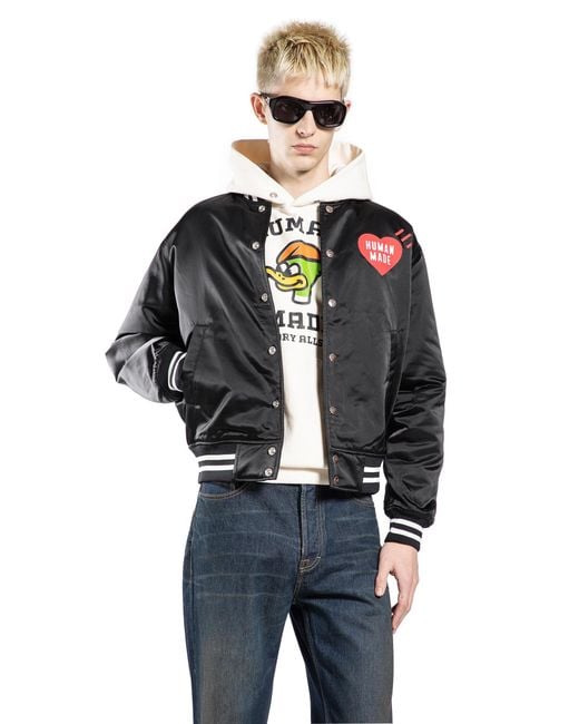 Human Made Black Nylon Stadium Jacket for men