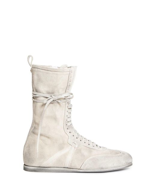 Ann Demeulemeester Natural Fides High-Top Boxing Sneakers for men