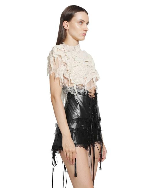 DREAMING ELI Black The Lady-In-Waiting Cropped T-Shirt