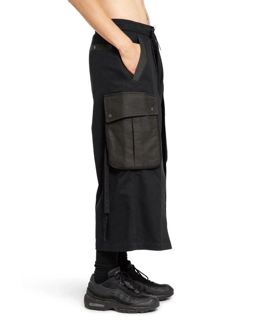 Maharishi Black M42 Hakama Cropped Track Pants for men