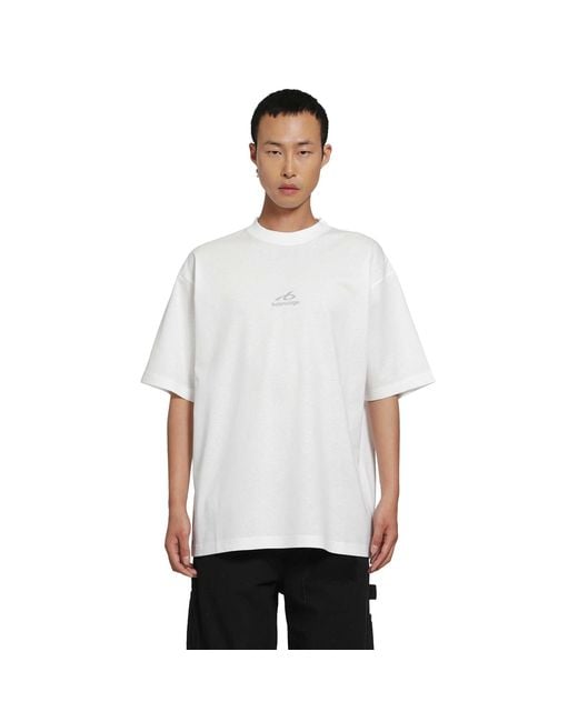 Balenciaga White Bodies Medium Fit T-Shirt for men
