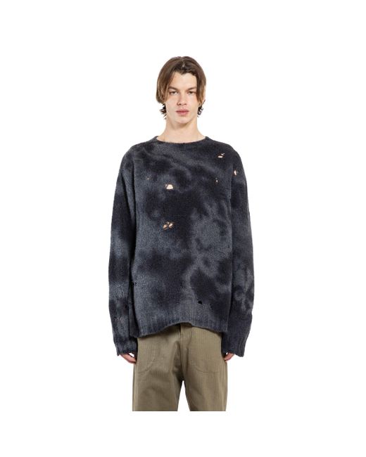 Uma Wang Blue Maglione A Girocollo for men